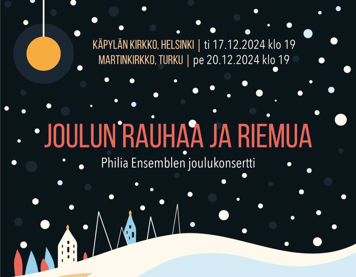 Joulun rauhaa ja riemua – Philia Ensemblen joulukonsertit 2024